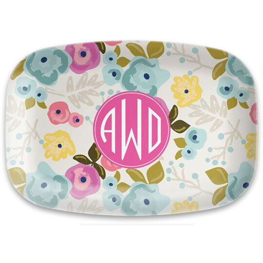 Bloom Ecru Melamine Platter